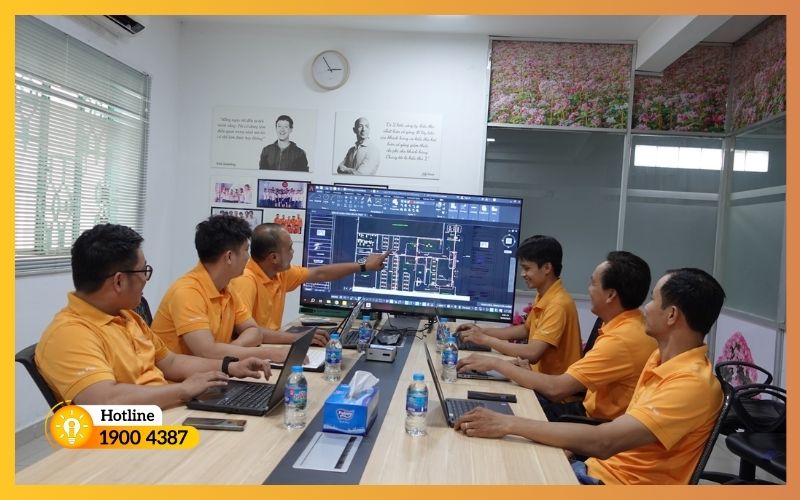 Quy trình thi công chiếu sáng nhà xưởng an toàn của iSolution