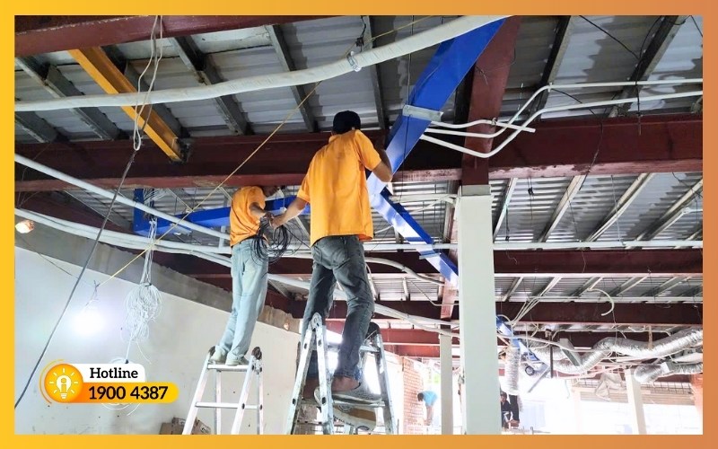 Thi công hệ thống cáp và thiết bị