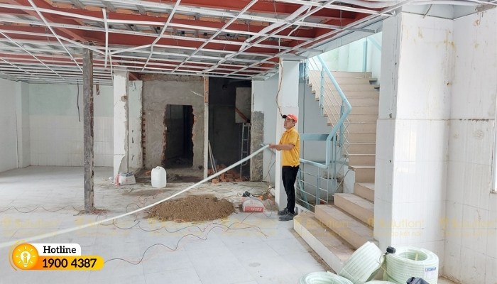 thi cong he thong dien chieu sang va mang lan cho cong ty hung phat 7