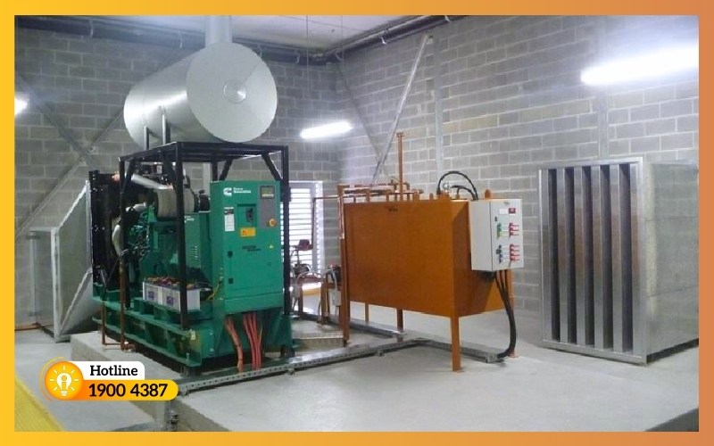 Thi công phòng máy phát điện