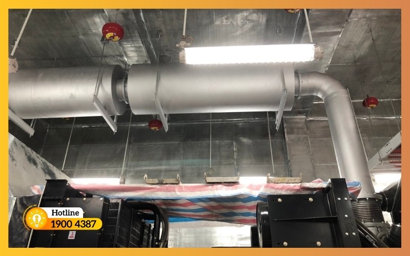 Thi công hệ thống xả khói và giảm ồn