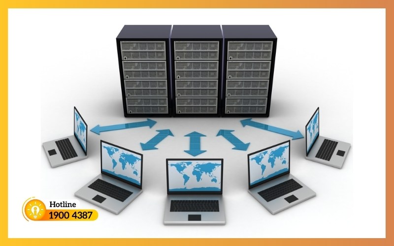 Máy chủ là thiết bị lưu trữ, xử lý và phân phối dữ liệu